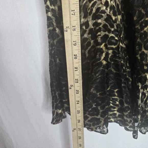 Dana Buchman 100% silk Vintage animal leopard print Midi Skirt Womens Size 12 - Picture 5 of 5